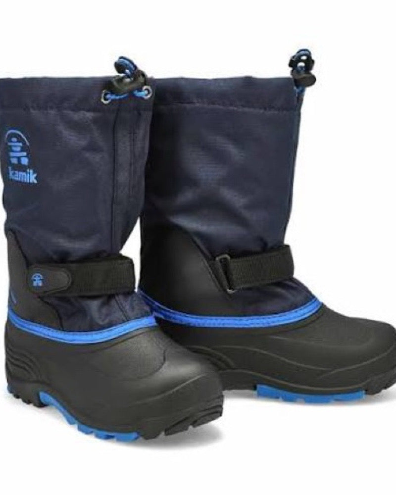Kamik Black and Blue Winter Boots Boys size 6