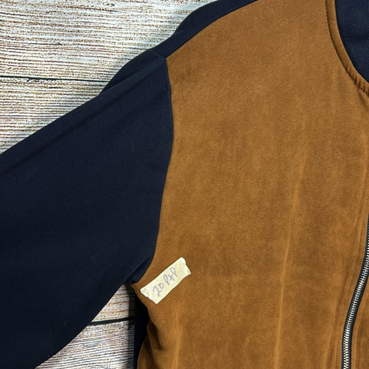 Zara Faux Suede Men’s Jacket Navy & Tan