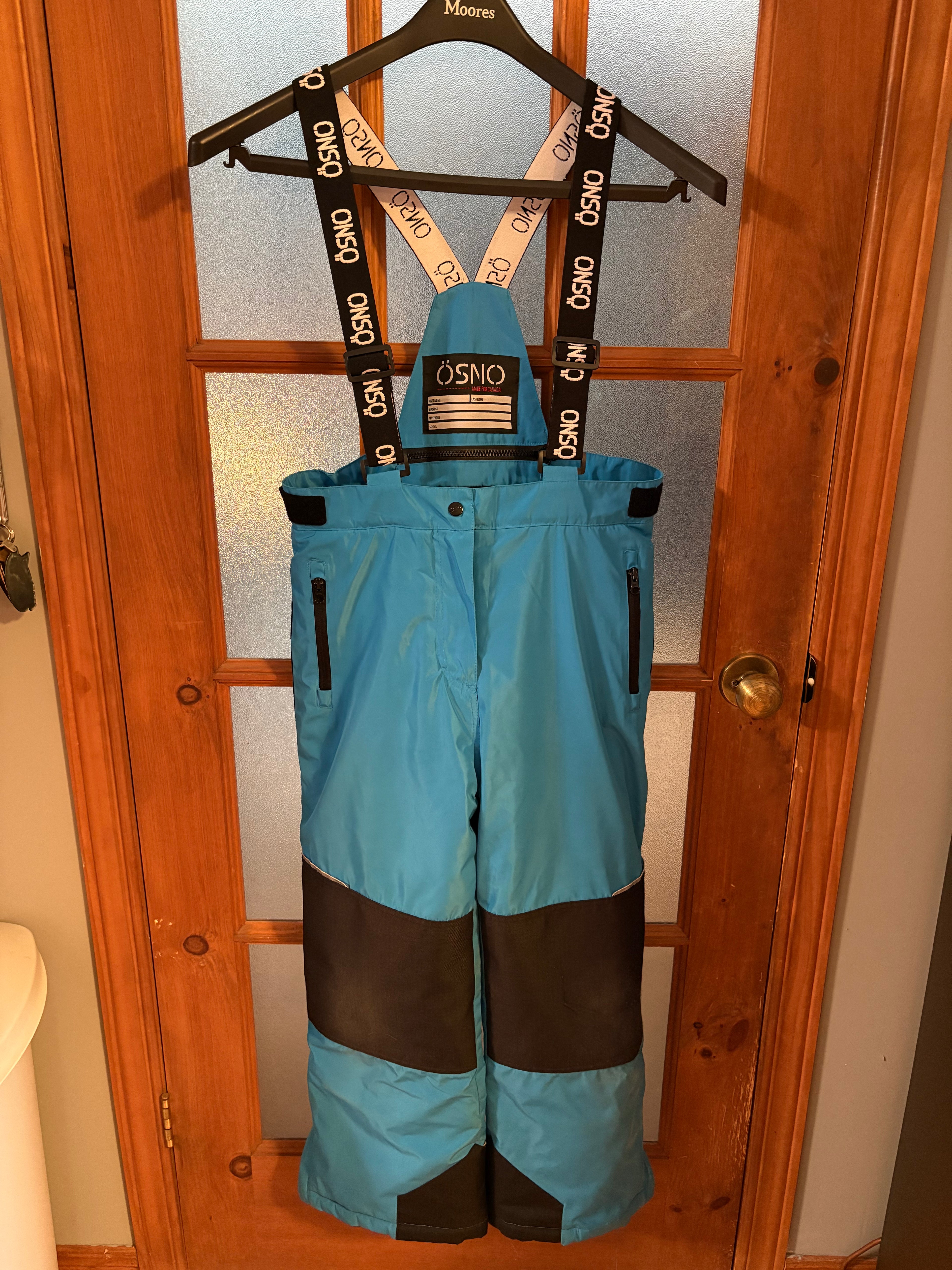 OSNO Luxury Snowsuit Boys size 12 with Blue Fur Hood