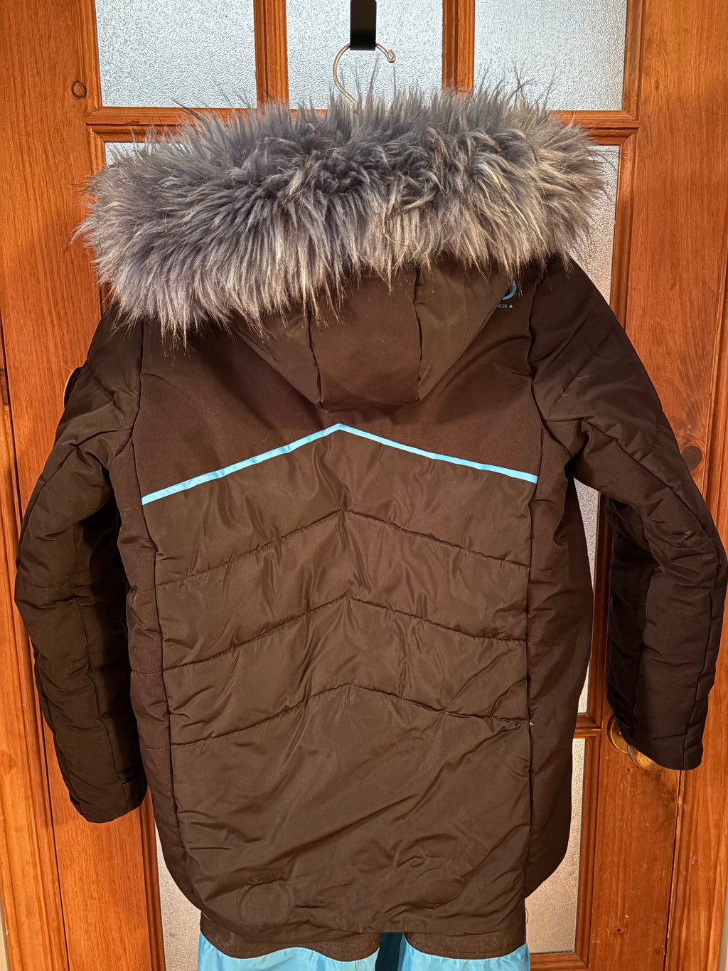OSNO Luxury Snowsuit Boys size 12 with Blue Fur Hood