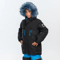 OSNO Luxury Snowsuit Boys size 12 with Blue Fur Hood
