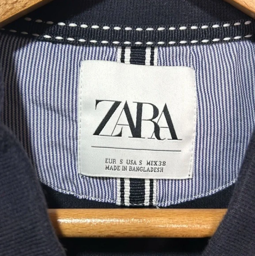 Zara Faux Suede Men’s Jacket Navy & Tan