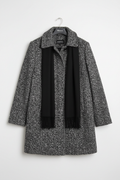 London Fog peacoat with black scarf