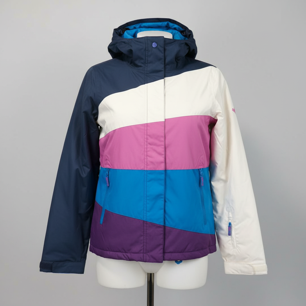 Professional stock photo of colorblock jacket